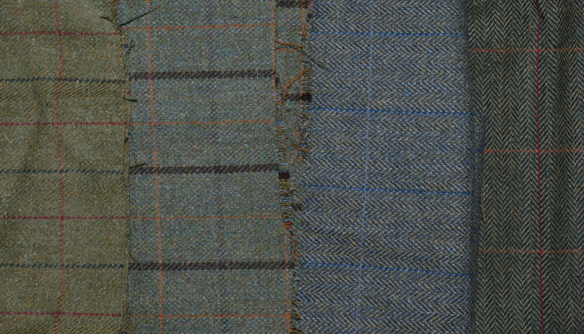 British All Wool Tweed Scraps/Offcuts - Bunch 6