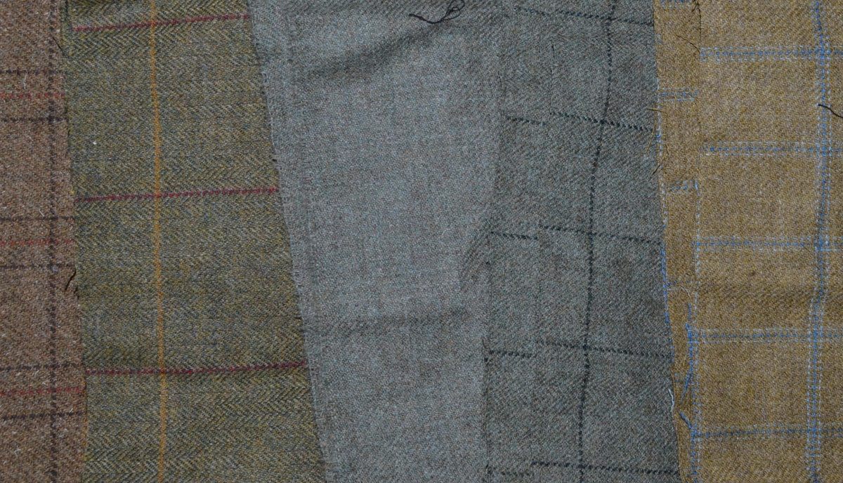 British All Wool Tweed Scraps/Offcuts - Bunch 7