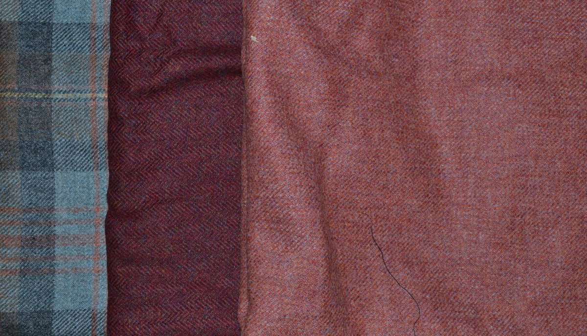 British All Wool Tweed Scraps/Offcuts - Bunch 9