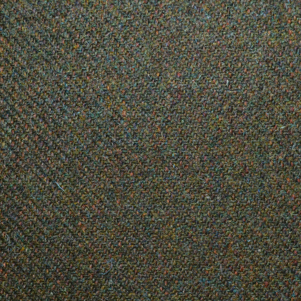 Brown and Moss Green Marl Shetland Tweed - 2.20 Metres