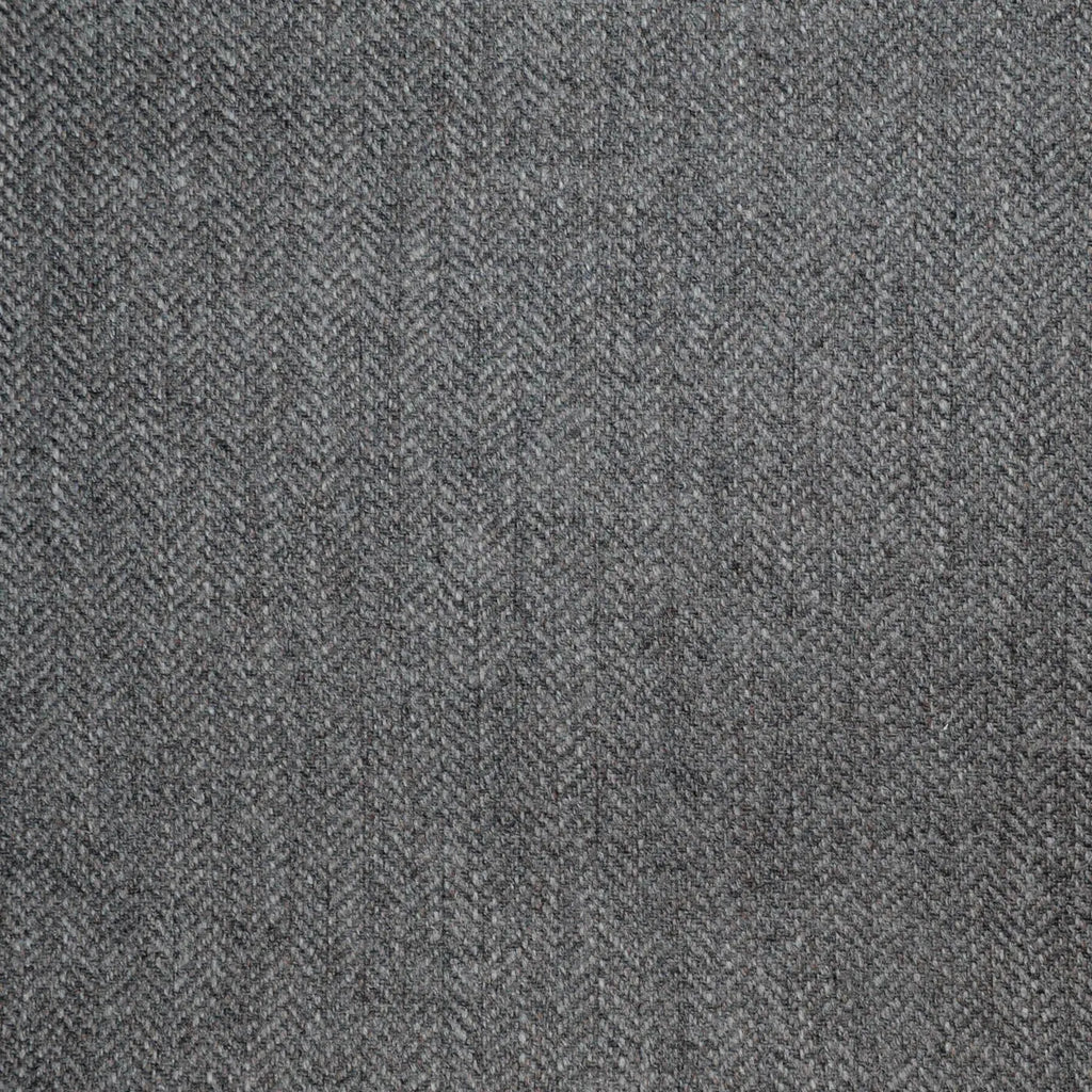 Medium Grey Herringbone Saxony Twist Tweed - 1.40 Metres