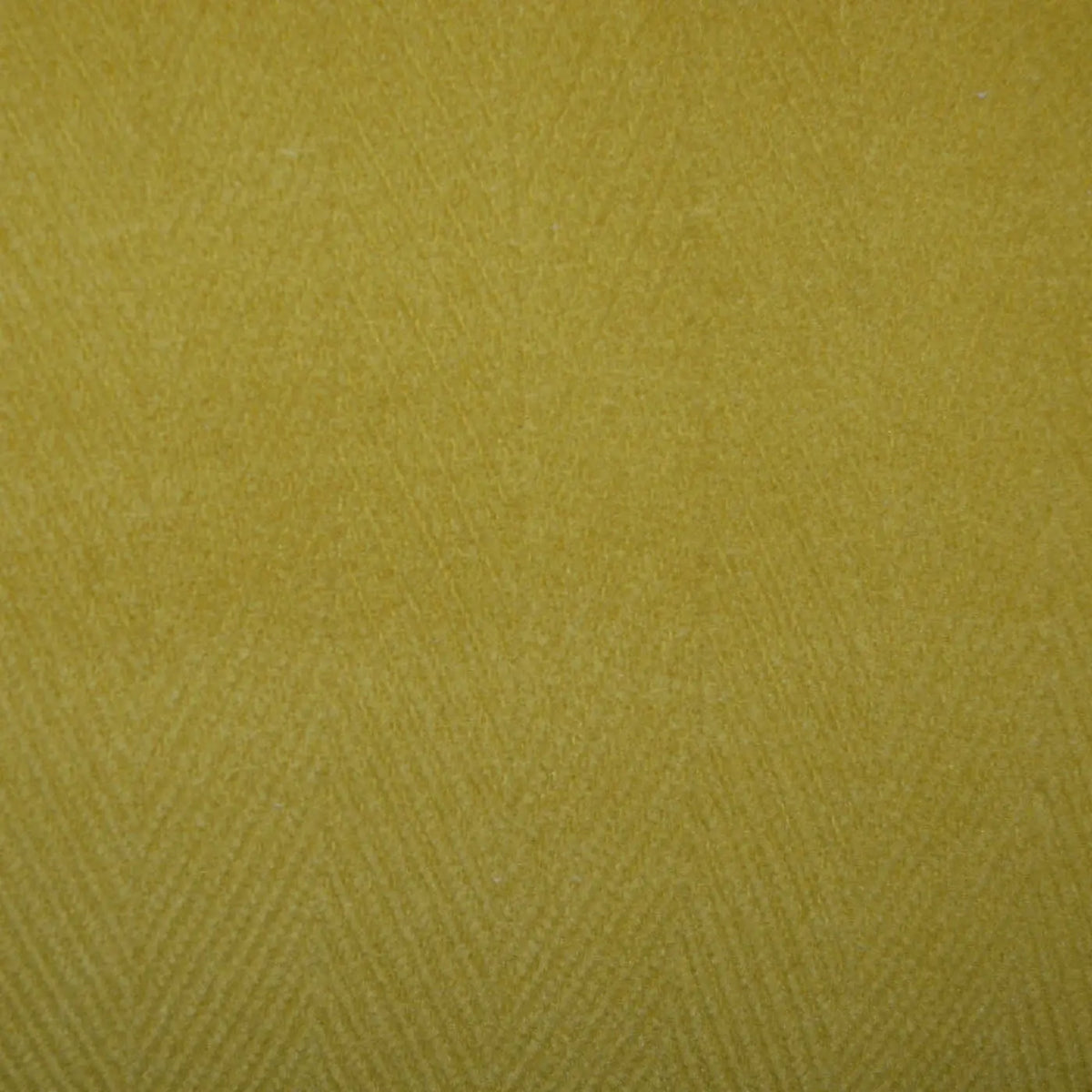 Mustard Wide Herringbone Wool Blend Heavy Duffle Coating