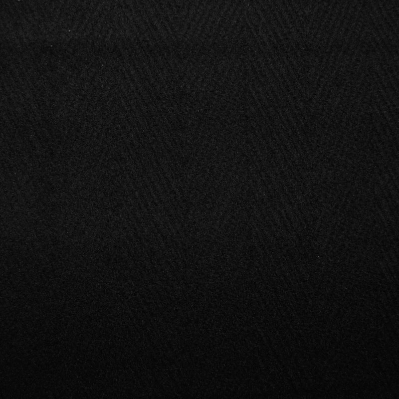 Black Herringbone Wool Blend Heavy Duffle Coating - 2.00 Metres