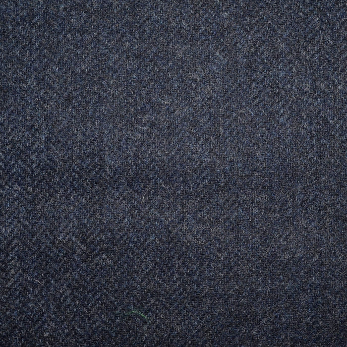 Dark Blue/Dark Grey Herringbone Shetland Tweed - 1.25 Metres