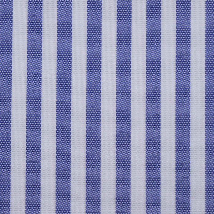Dark Blue & White Stripe Oxford Cotton Shirting