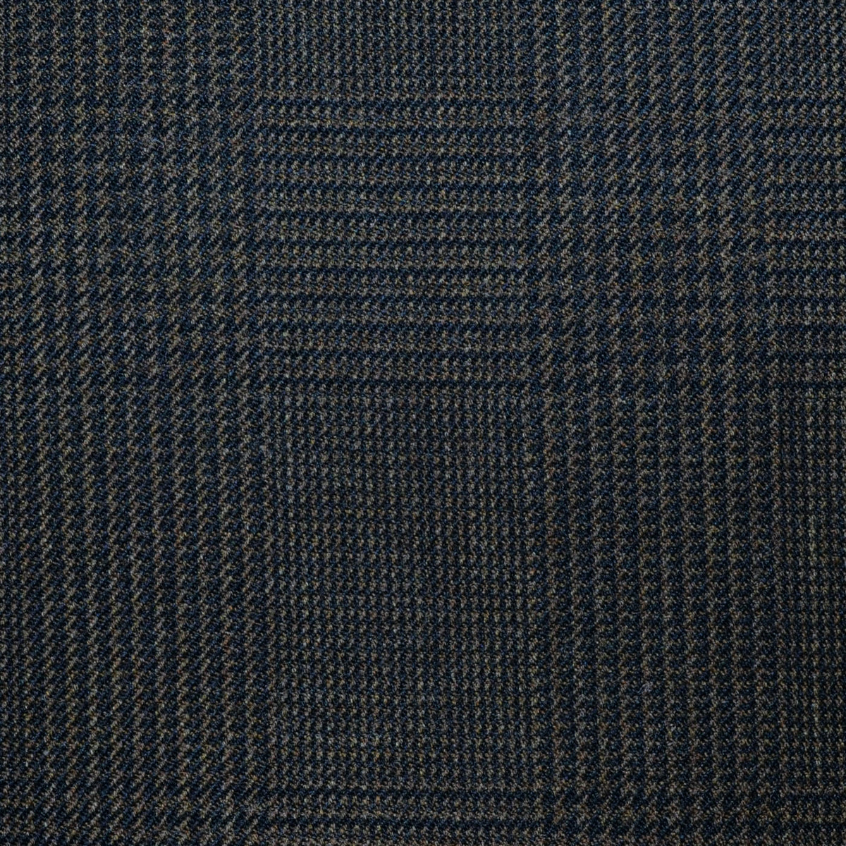 Dark Brown Glen Check Super 100's All Wool Suiting By Holland & Sherry