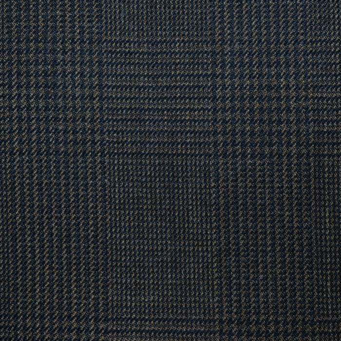 Dark Brown Glen Check Super 100's All Wool Suiting By Holland & Sherry