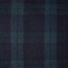 Dark Navy Blue / Black Watch Double Faced Melton Wool Coating - 2.00 Metres Yorkshire Fabric