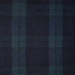 Dark Navy Blue / Black Watch Double Faced Melton Wool Coating - 2.00 Metres Yorkshire Fabric