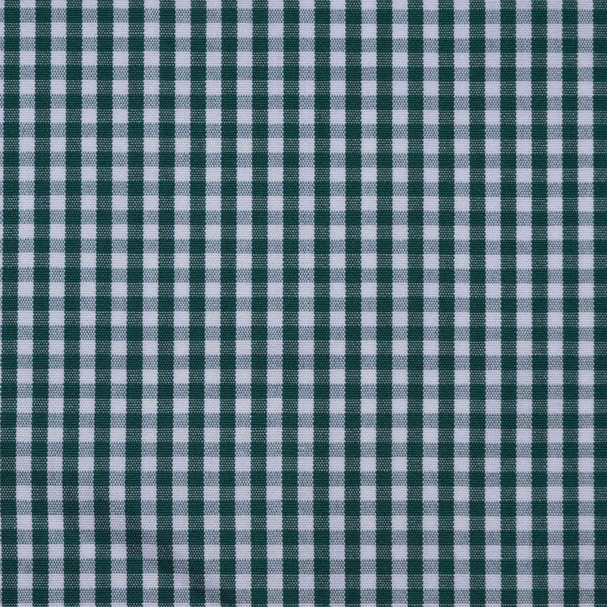Green & White Gingham Check Cotton Shirting
