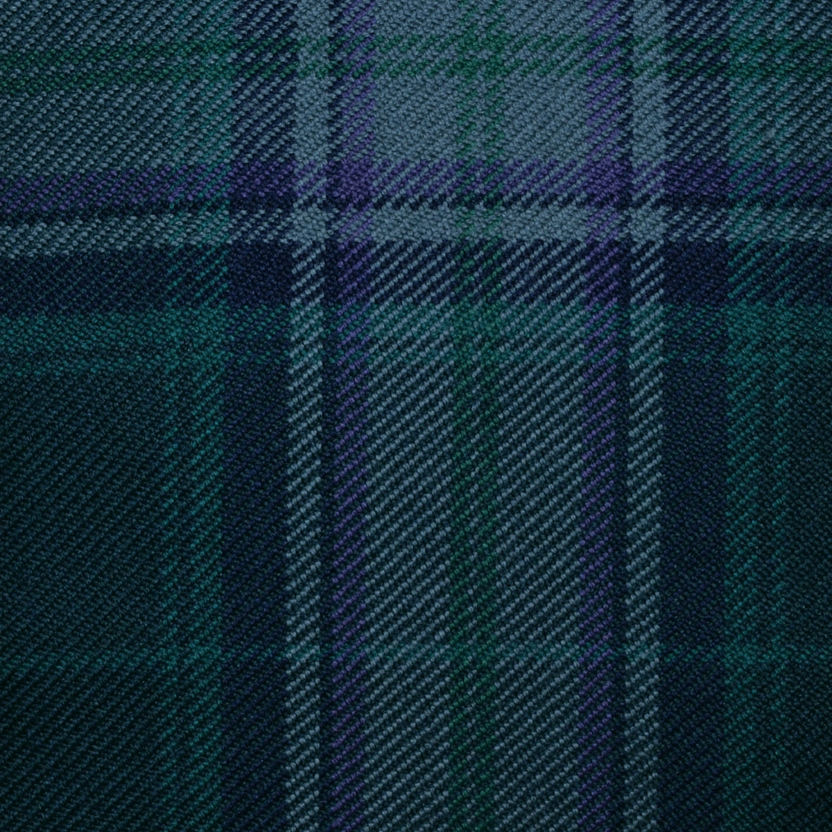 Green and Navy Blue Kintyre All Wool Heavy Weight Tartan