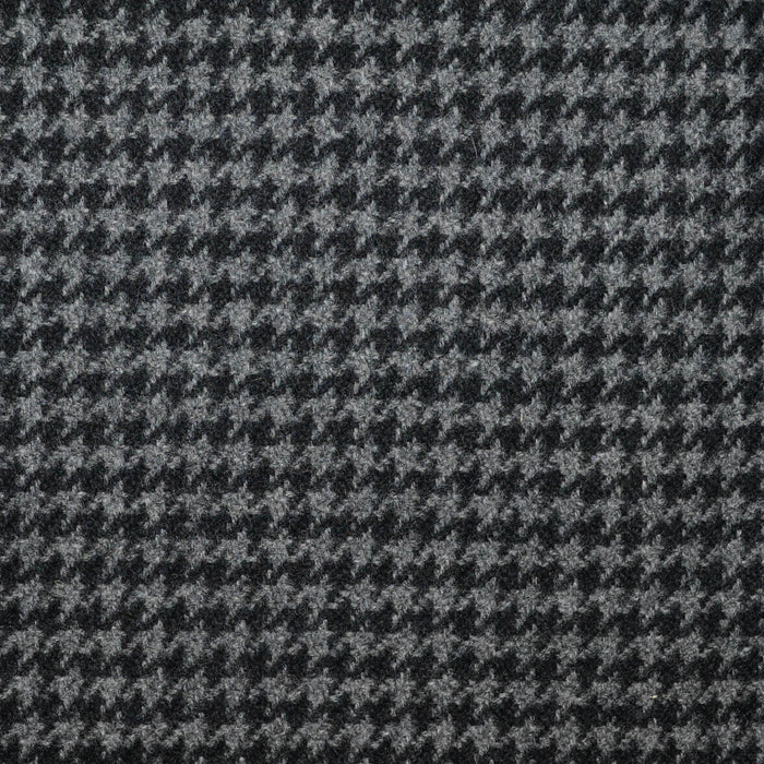 Grey and Dark Grey Dogtooth Check All Wool Tweed - 2.00 Metres