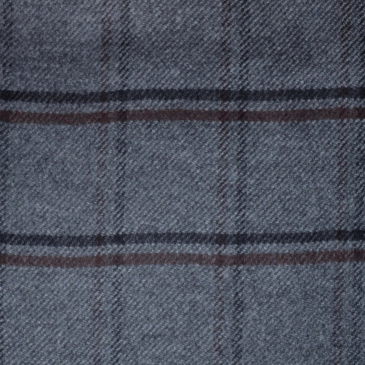 Grey with Brown and Dark Grey Double Check Lambswool & Cashmere Jacketing - 2.00 Metres