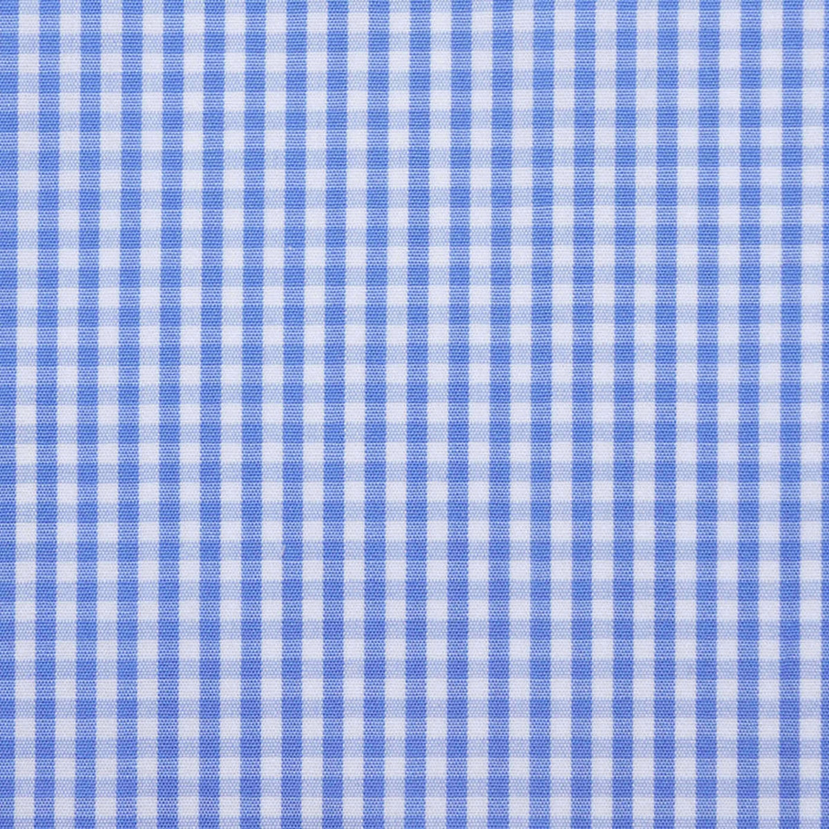Light Blue & White Gingham Check Cotton Shirting
