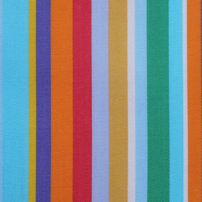Light Blue, Yellow, Purple, Orange and Red Multi Stripe Cotton Shirting
