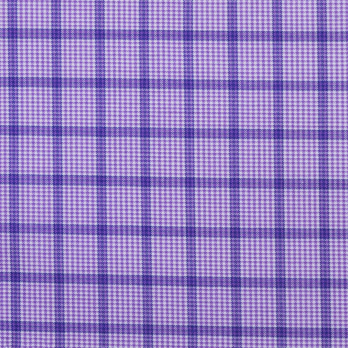 Lilac with Purple Check Cotton Shirting