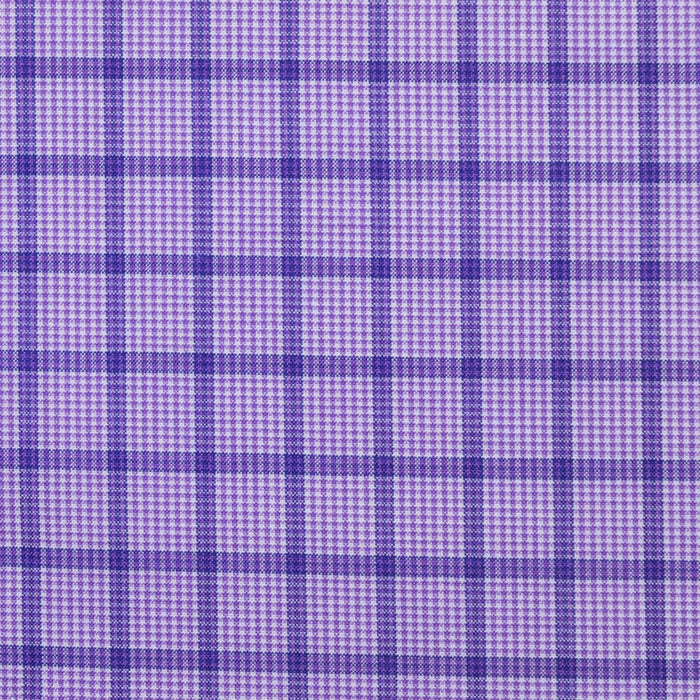 Lilac with Purple Check Cotton Shirting