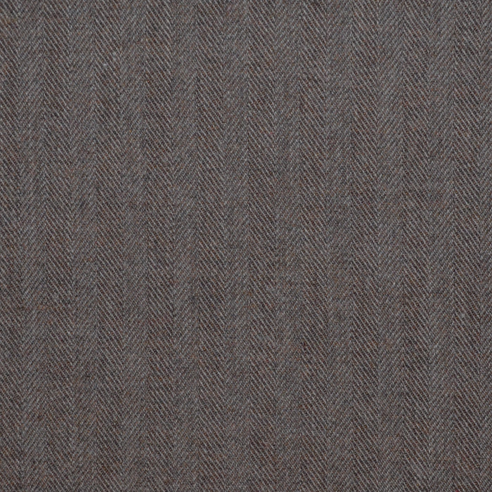 Medium Brown Narrow Herringbone Fine Twill Brushed Cotton Luxury Shirting
