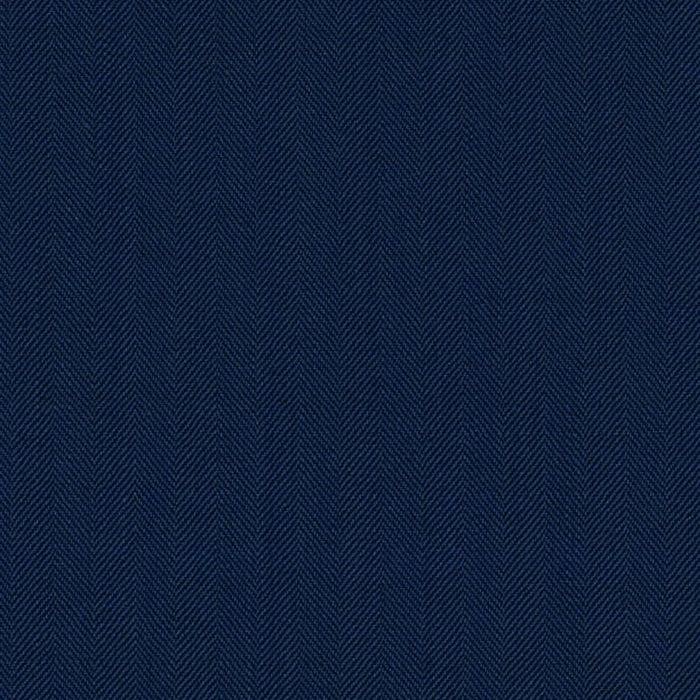 Mid Blue Narrow Herringbone Super 100's Wool & Silk Solana Suiting By Holland & Sherry