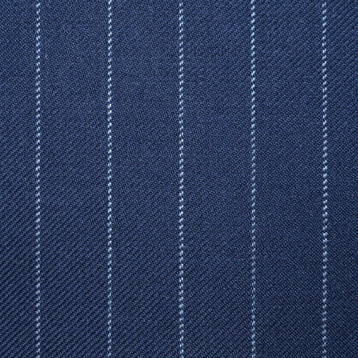 Navy Blue Chalkstripe All Wool Super 100's Suiting