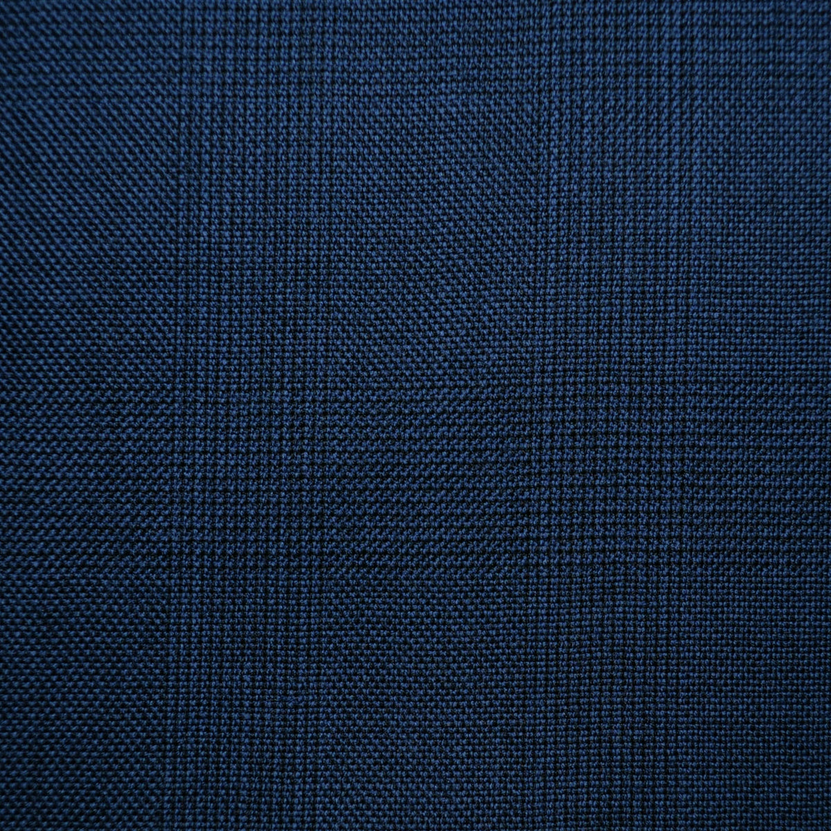 Navy Blue Hopsack Glen Check Super 100's All Wool Suiting By Holland & Sherry
