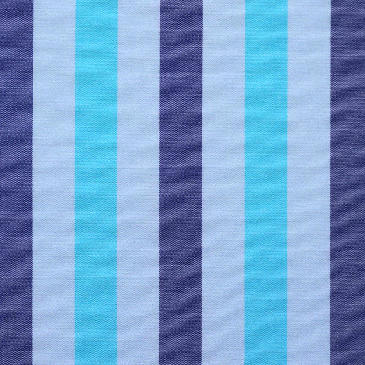 Navy, Light Blue and Bright Blue Multi Stripe Cotton Shirting
