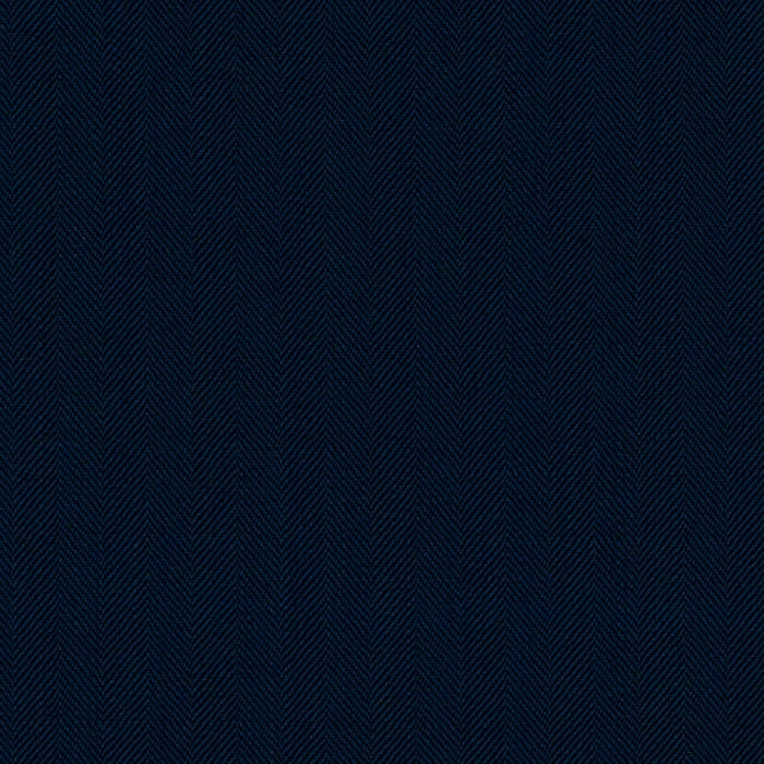 Navy Narrow Herringbone Super 100's Wool & Silk Solana Suiting By Holland & Sherry
