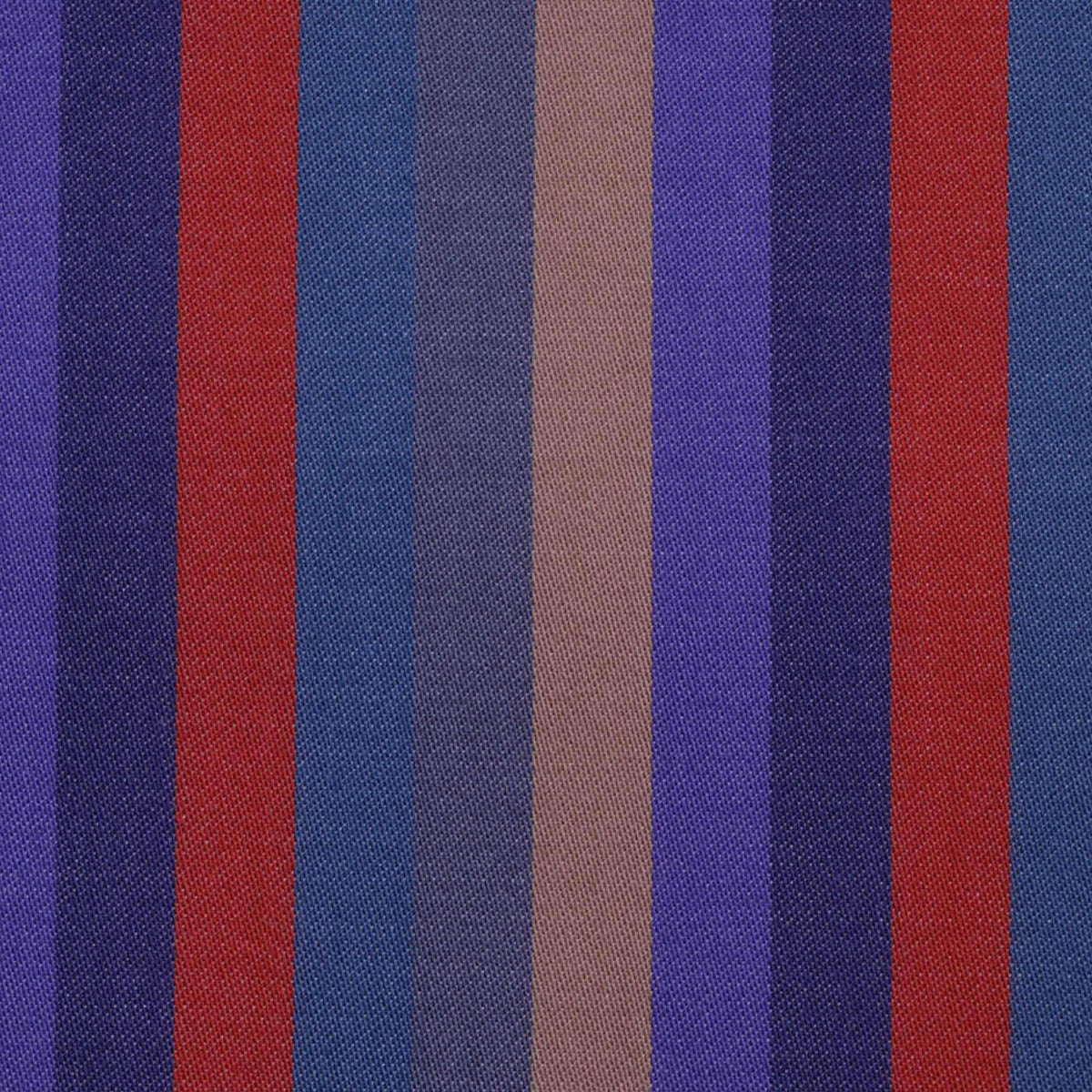 Navy, Red, Purple and Brown Multi Stripe Cotton Shirting

