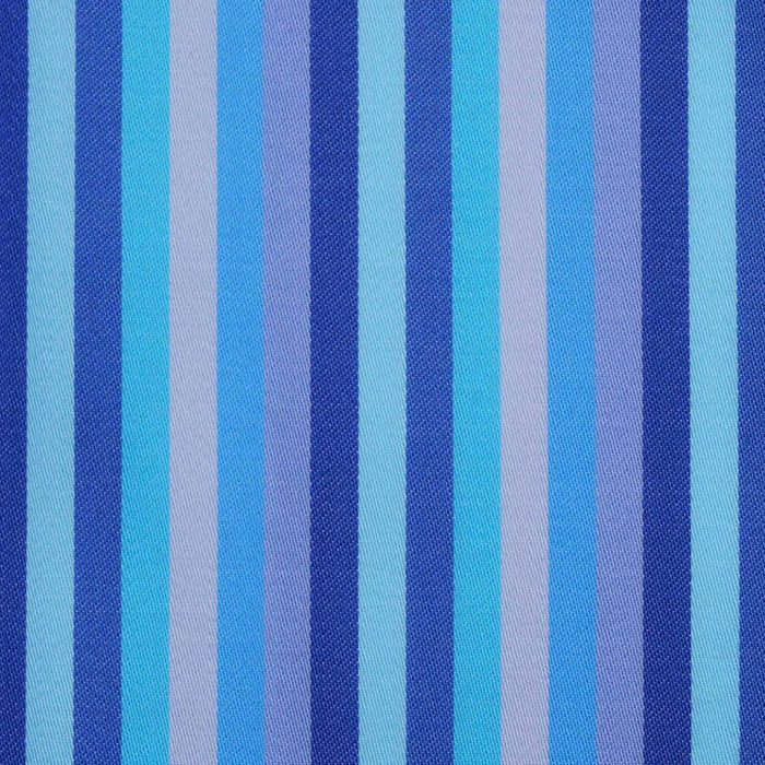 Navy, Royal & Aqua Multi Stripe Cotton Shirting
