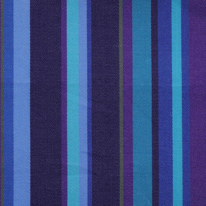 Navy, Royal, Purple and Green Multi Stripe Cotton Shirting
