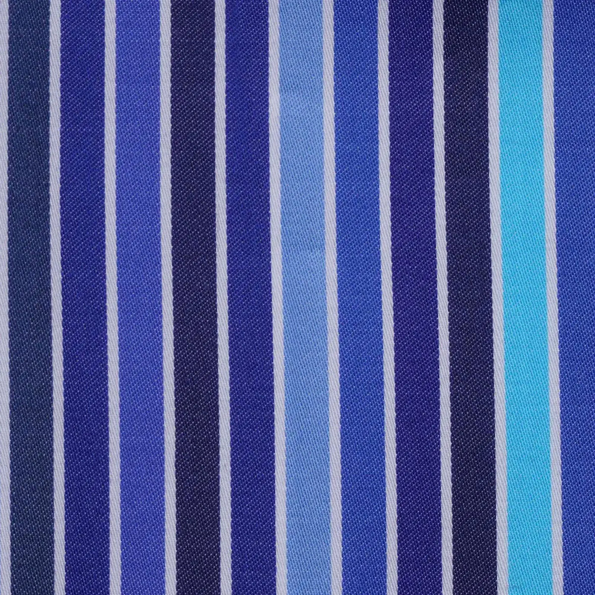 Navy, Royal and Light Blue Multi Stripe Cotton Shirting
