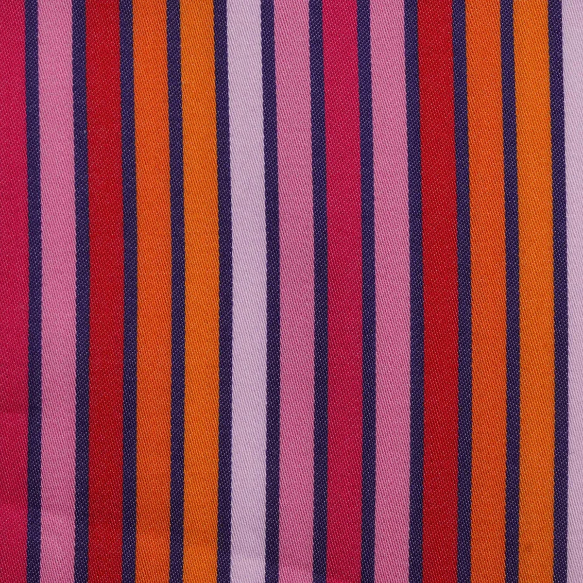 Orange, Red & Pink Multi Stripe Cotton Shirting
