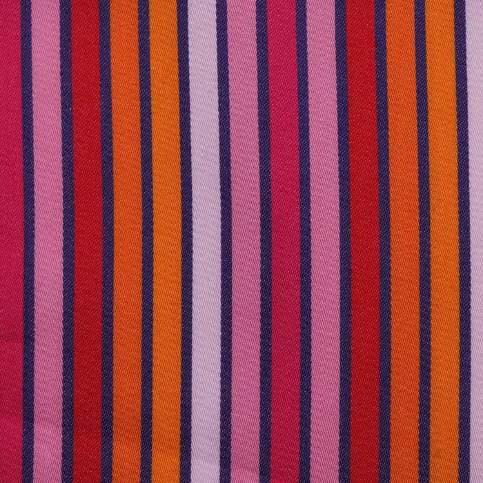 Orange, Red & Pink Multi Stripe Cotton Shirting