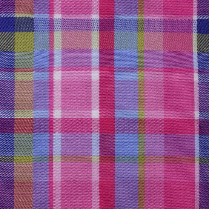 Pink, Blue & Green Cotton Shirting