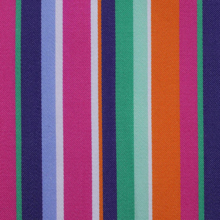 Pink, Blue, Orange & Green Multi Stripe Cotton Shirting