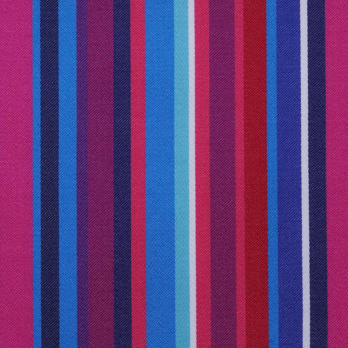 Pink, Red, Blue & White Multi Stripe Cotton Shirting
