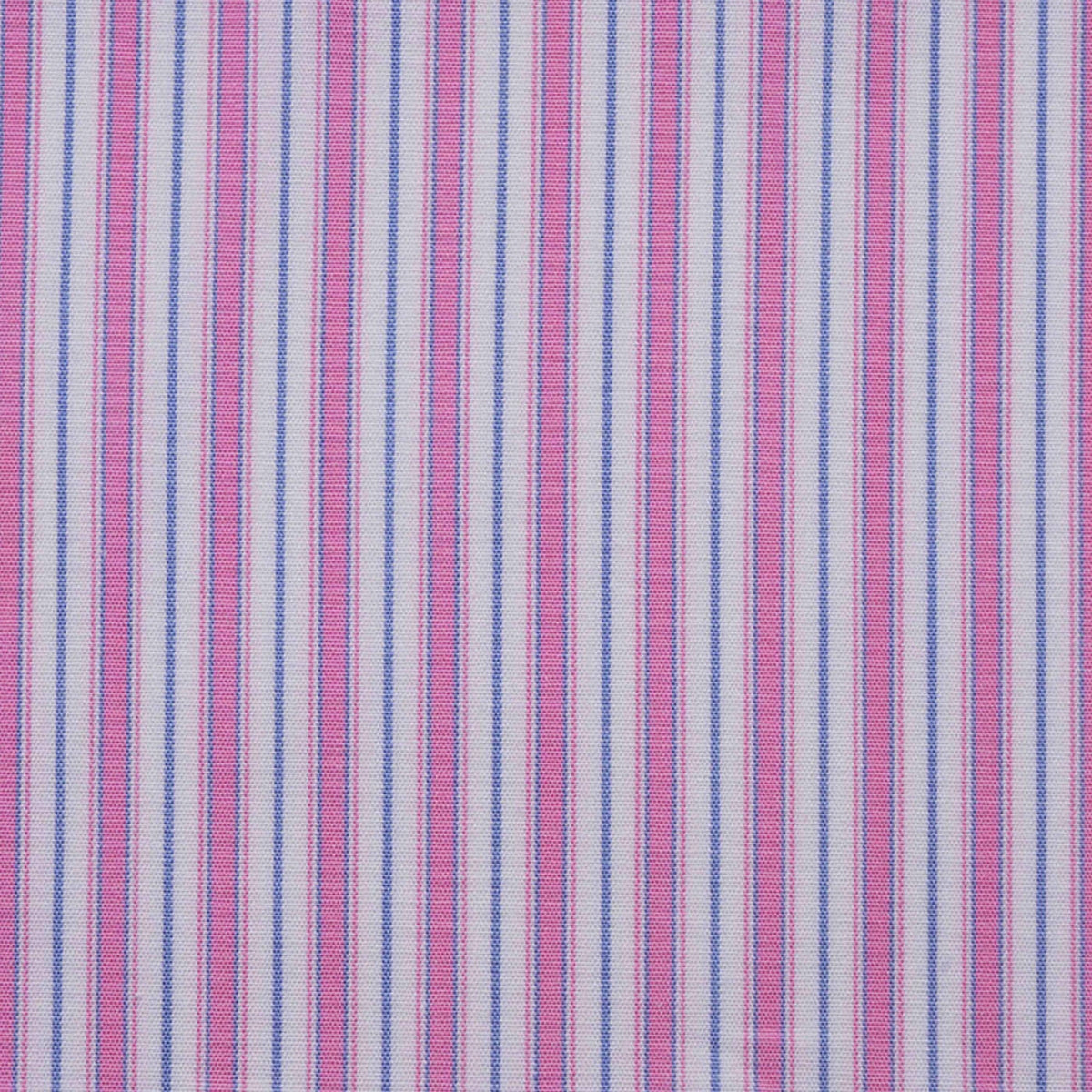 Pink, White & Blue Cotton Shirting