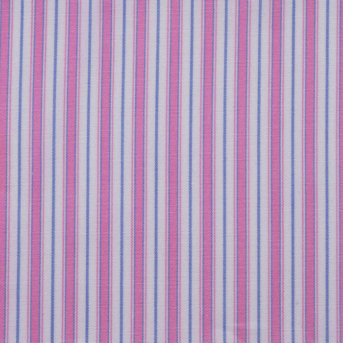 Pink, White & Blue Cotton Shirting