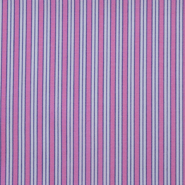 Pink, White & Blue Stripe Cotton Shirting
