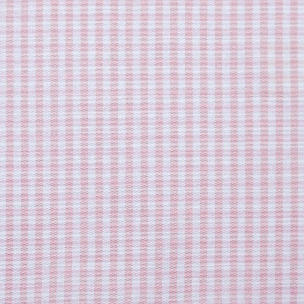 Pink & White Gingham Check Cotton Shirting