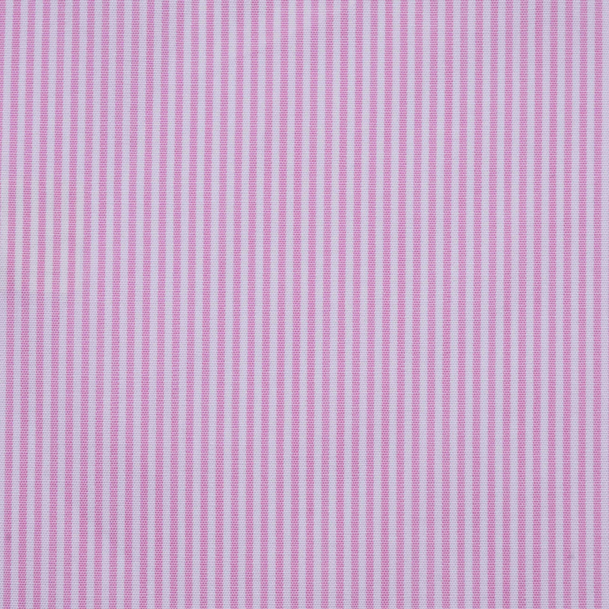 Pink and White Narrow Stripe Cotton Shirting