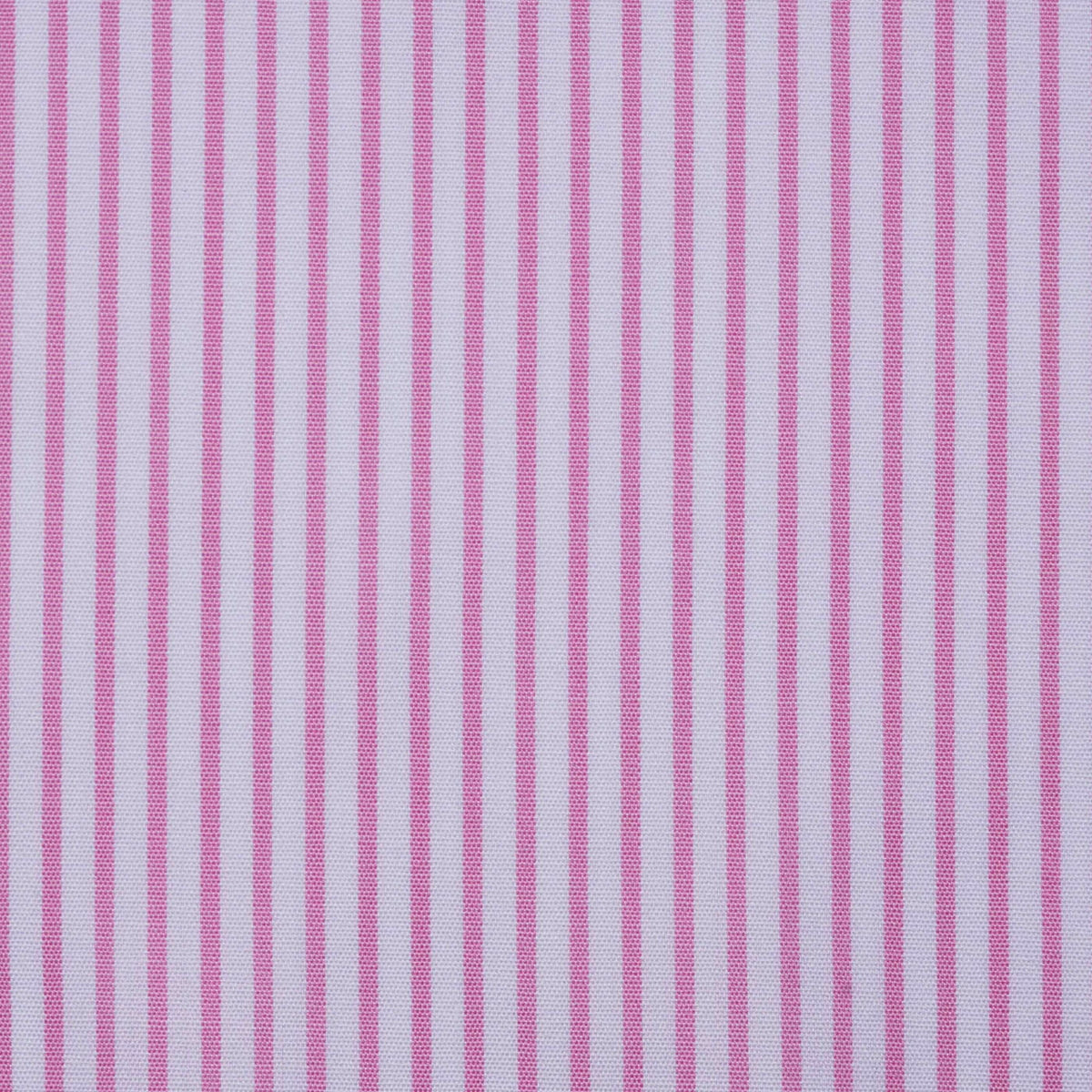 Pink and White Stripe Cotton Shirting