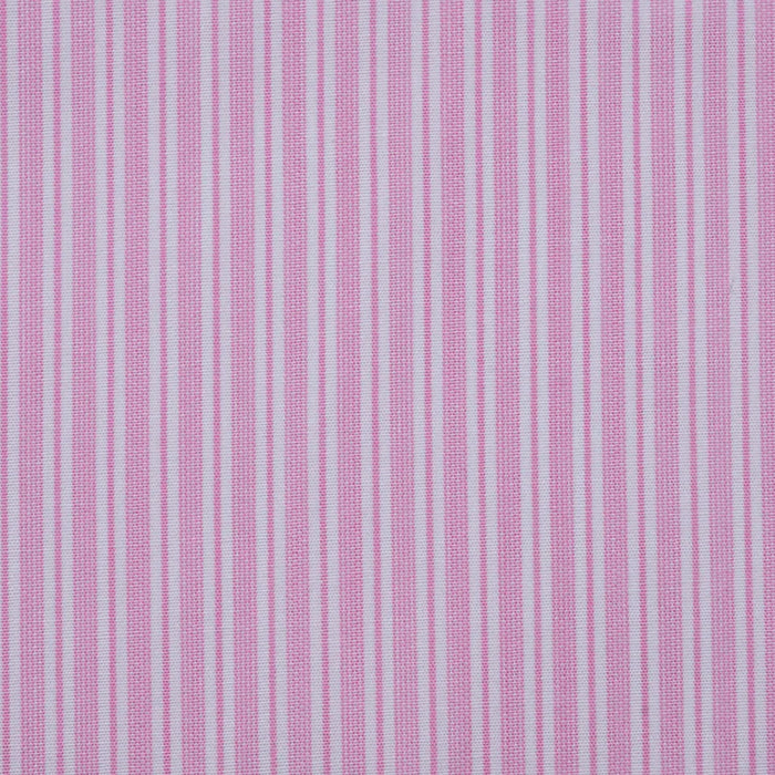 Pink with White Stripe Cotton Shirting