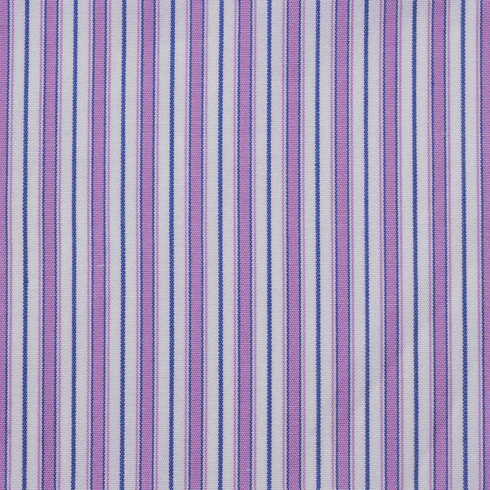 Purple, White & Blue Stripe Cotton Shirting