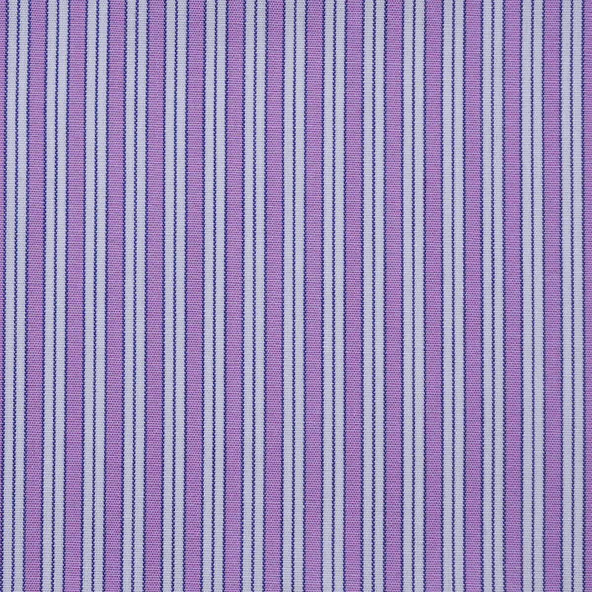 Purple, White & Blue Stripe Cotton Shirting