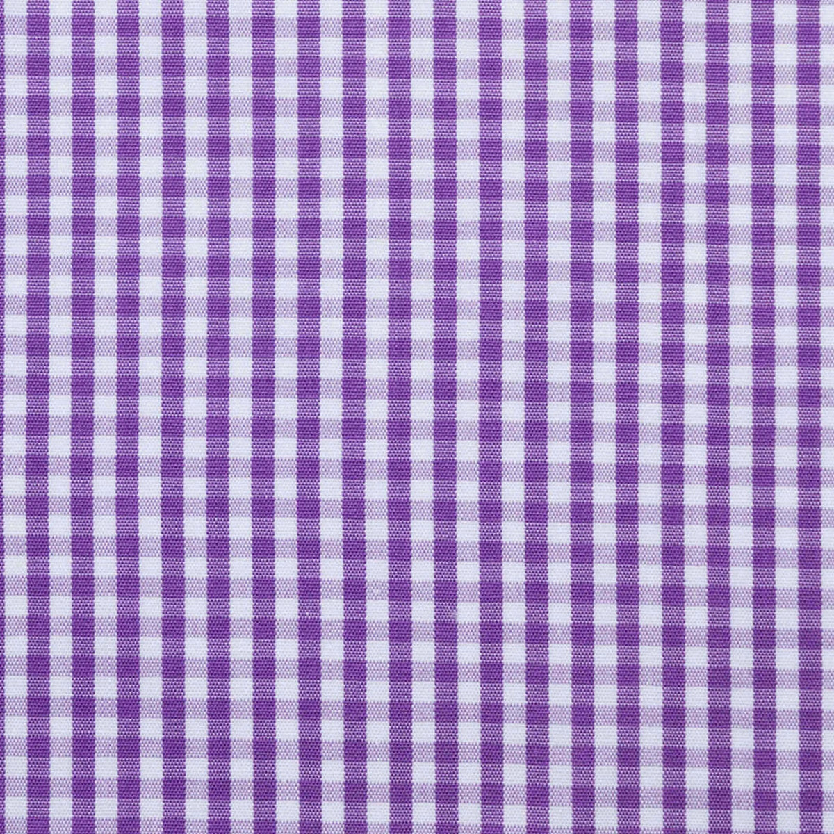 Purple & White Gingham Check Cotton Shirting
