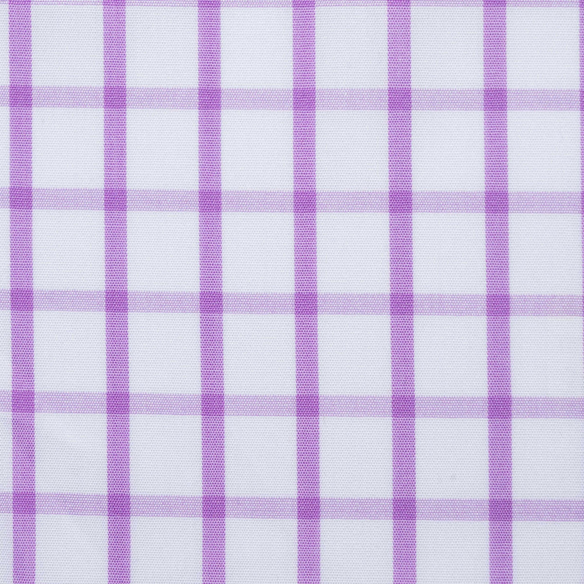 Purple and White Box Check Cotton Shirting
