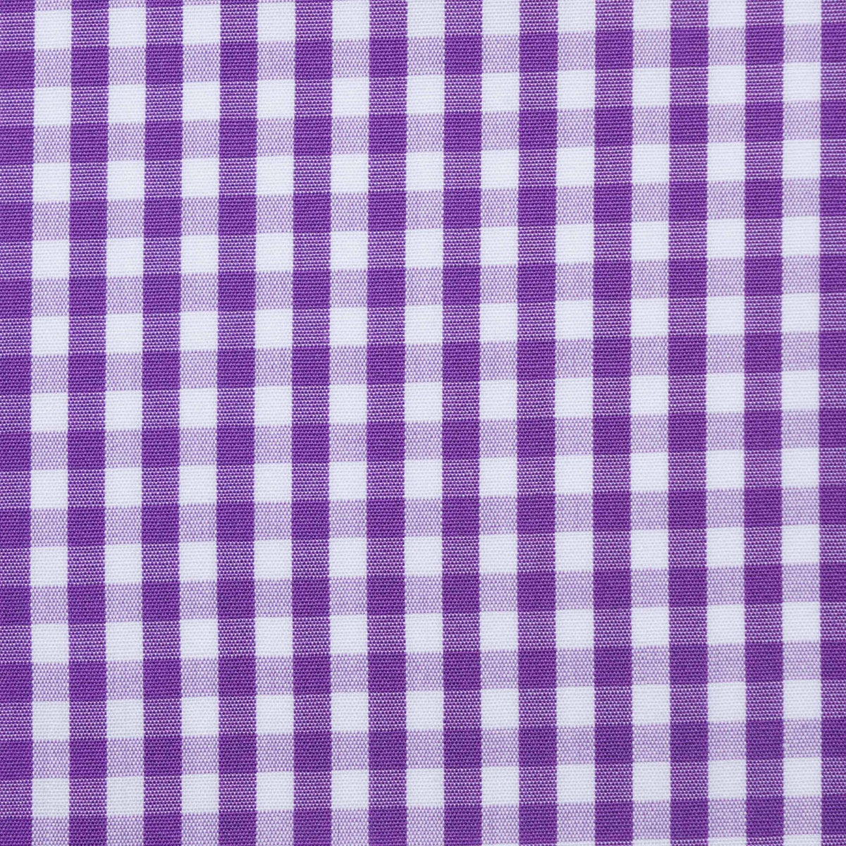 Purple and White Large Gingham Check Cotton Shirting