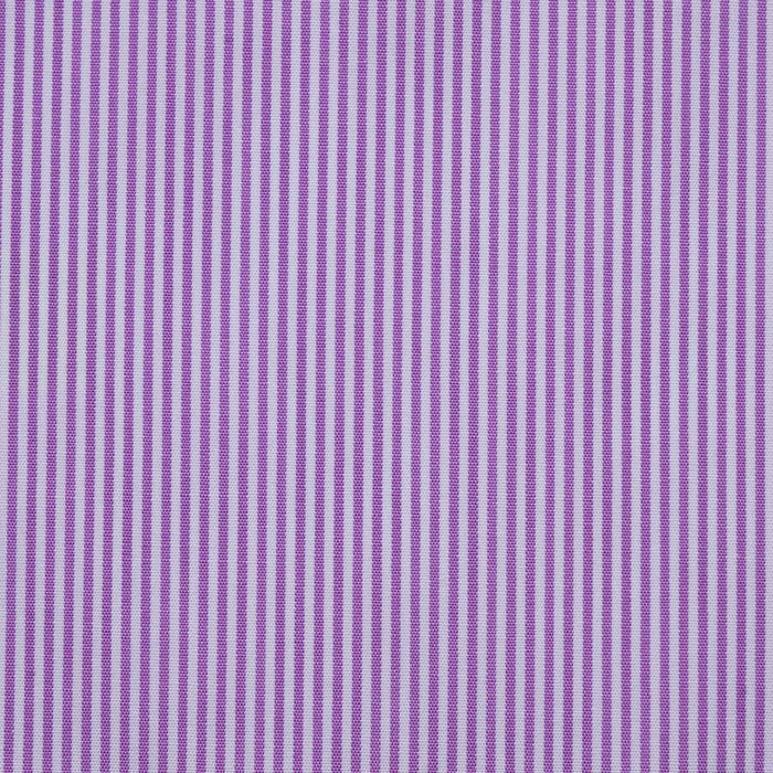 Purple and White Narrow Stripe Cotton Shirting