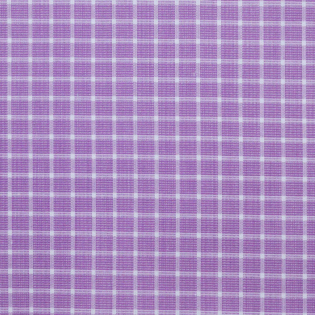 Purple with White Check Cotton Shirting